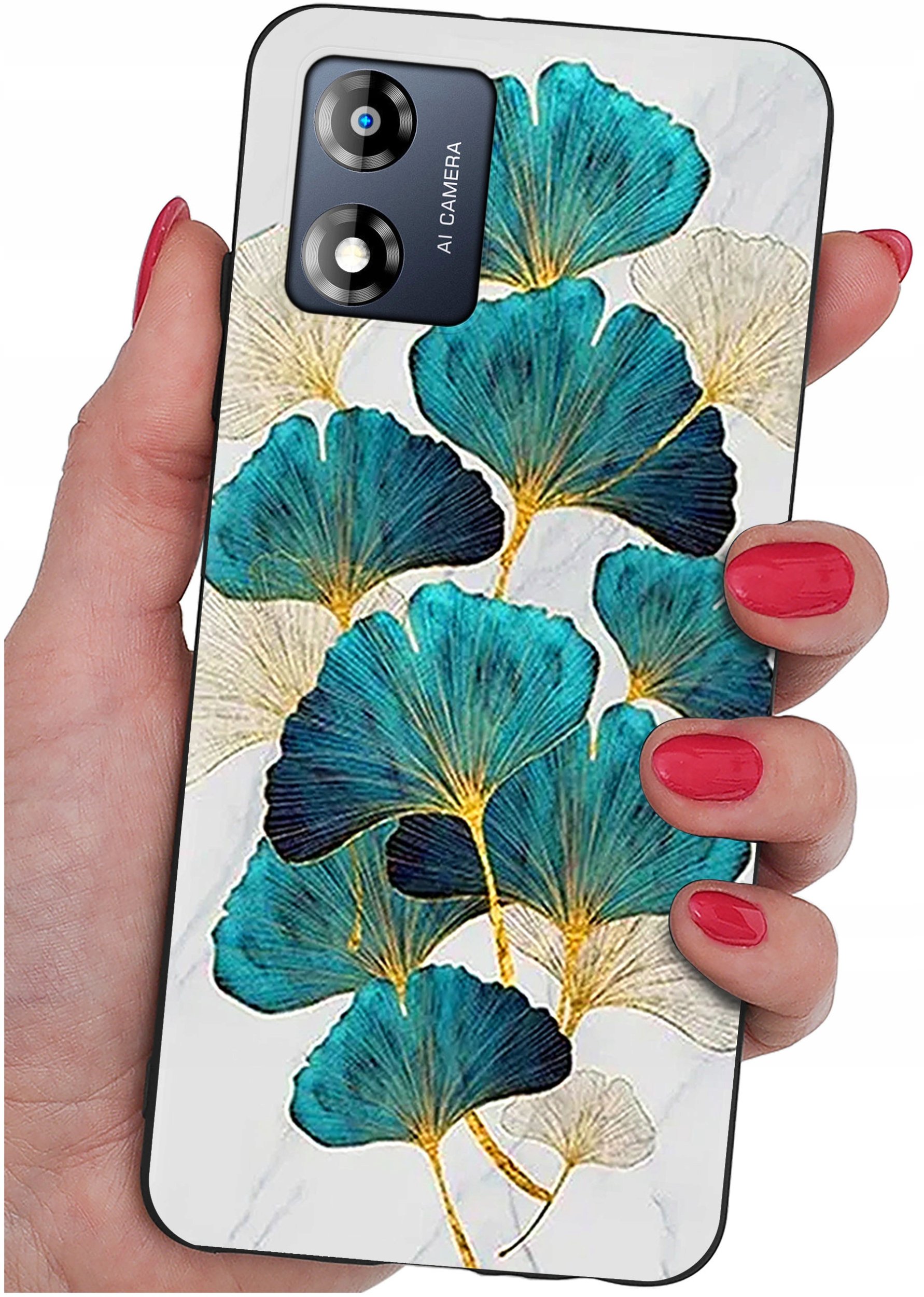 Etui do Motorola Moto E13 WZORY |SILIKONOWE MATT CASE + SZKŁO 9H