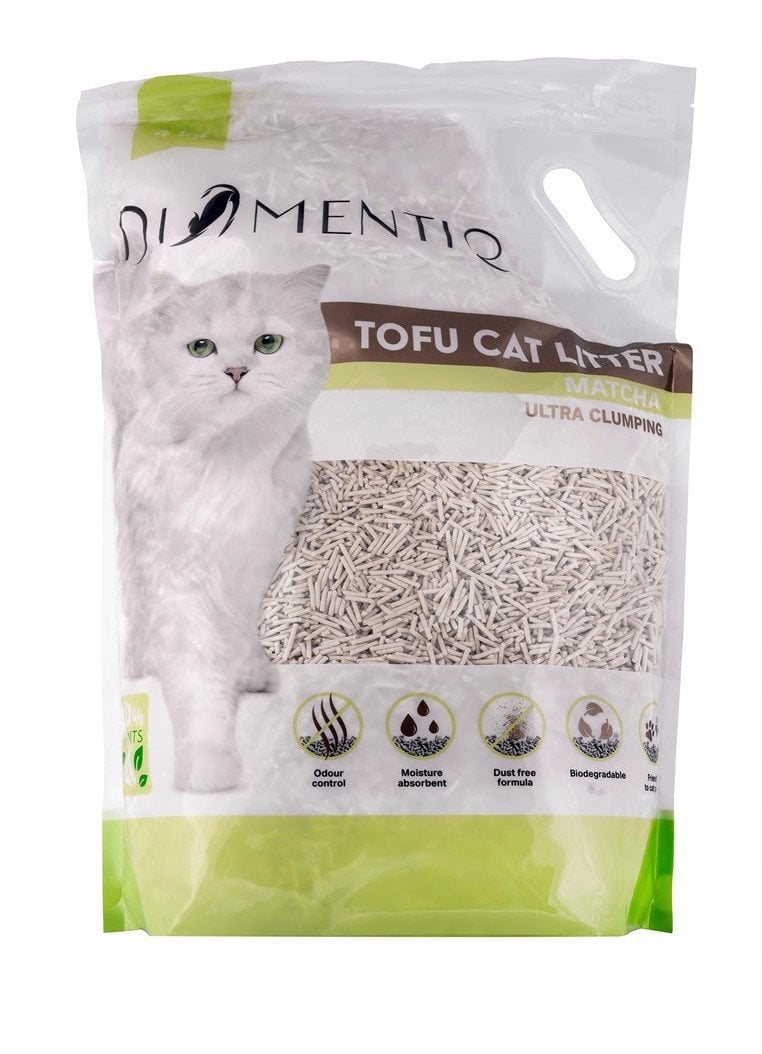 DIAMENTIQ Żwirek Tofu zbrylający 4 kg MATCHA