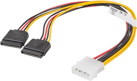 Lanberg Molex - SATA x2, 0.3m, Wielokolorowy (CA-HDSA-11CU-0030)