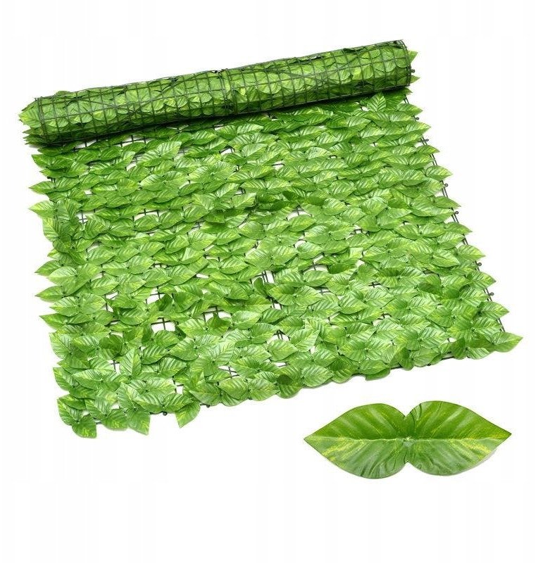 SZTUCZNY ŻYWOPŁOT Bluszcz OGRODZENIE BALKON PŁOT ŚCIANĘ DACH CIEŃ 300x50cm