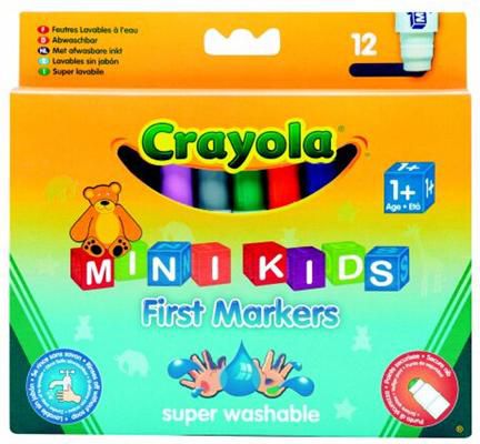 Crayola CRAYOLA Flamastry zmywalne mini 12 szt. - 8325