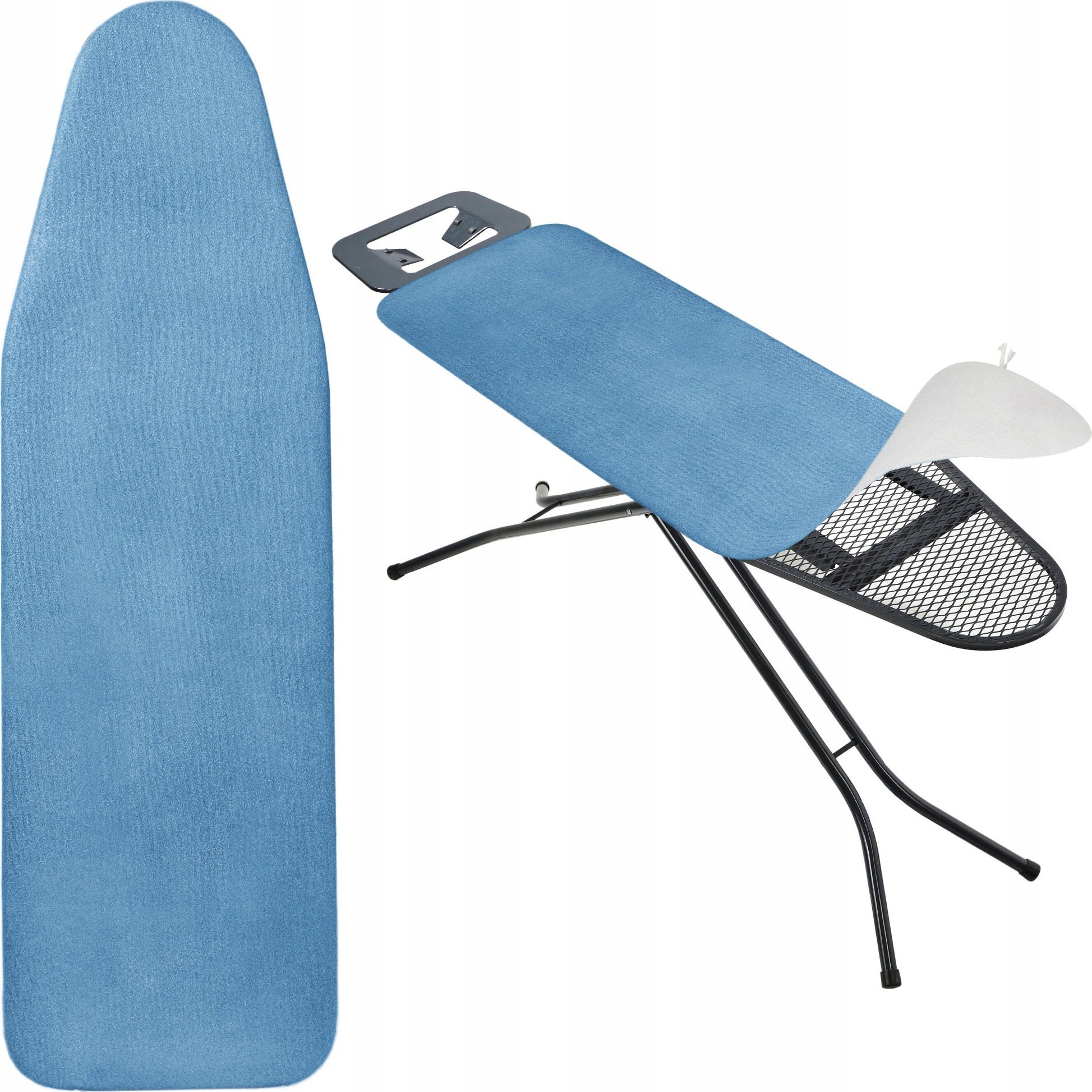 Kadax KADAX Pokrowiec Na Deskę 127x46cm Do Prasowania Podkład Naciągany Niebieski