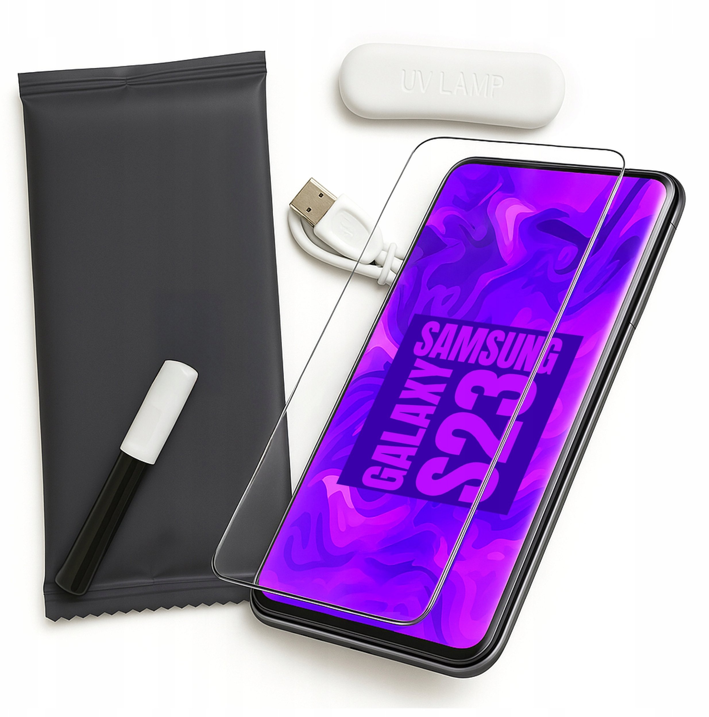 Szkło Hartowane UV do Samsung Galaxy S22 / S23 (LED, Liquid, Ochronne, 5D)