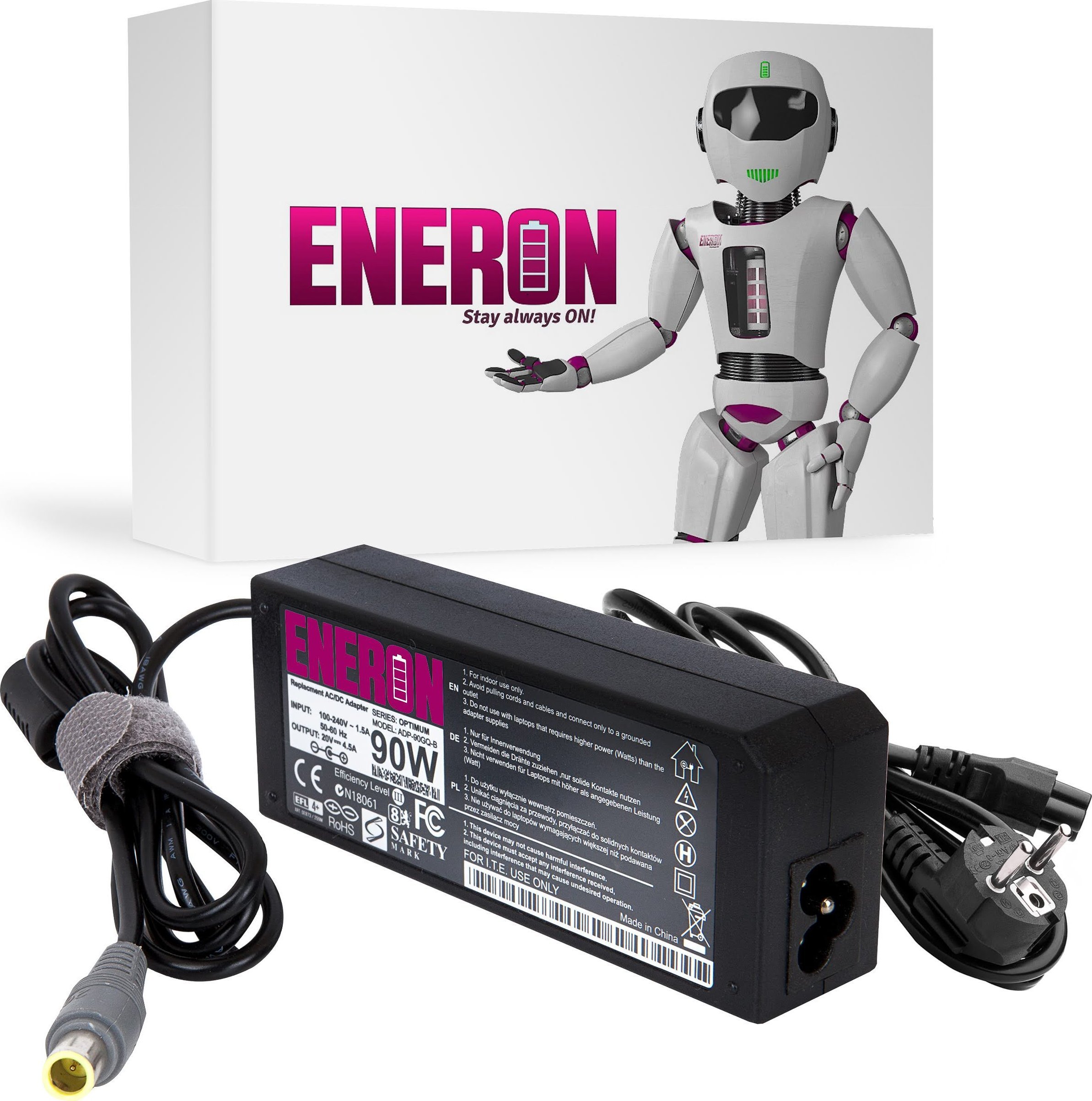 Zasilacz do laptopa Eneron 90 W, 5.5 mm, 4.5 A, 20 V