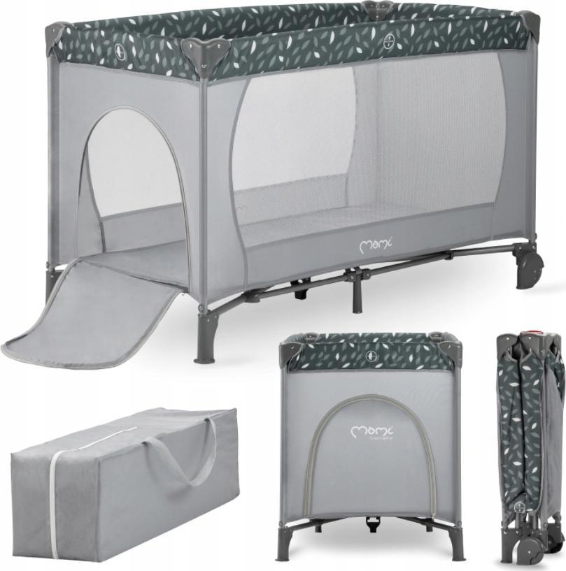 MoMi MOMI BELOVE ŁÓŻECZKO TURYSTYCZNE SKŁADANE KOJEC SZARE