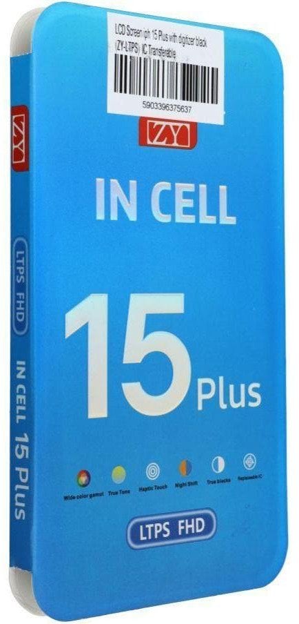Wyświetlacz do iPhone 15 Plus z ekranem dotykowym czarnym (ZY-LTPS) IC Transferable