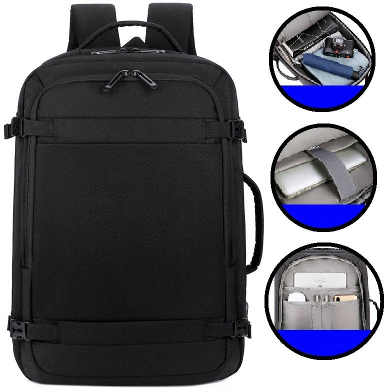 PLECAK NA LAPTOPA BIZNESOWY Plecak Wielofunkcyjny Do Samolotu PODRÓŻNY