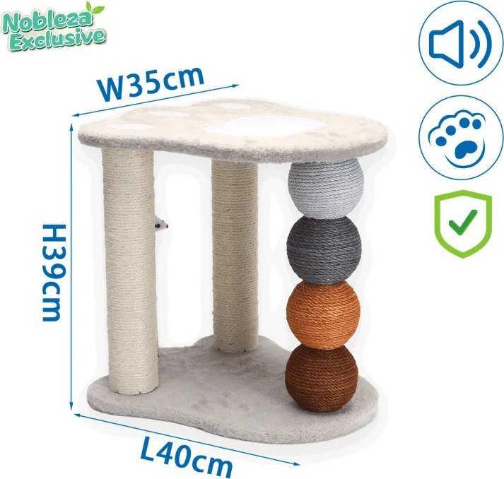 Nobleza Nobleza Exclusive dwupoziomowy drapak-legowisko dla kota Nobleza Exclusive dwupoziomowy drapak-legowisko dla kota