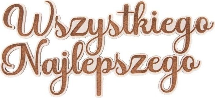 Drewniany napis - Wszystkiego najlepszego 5szt