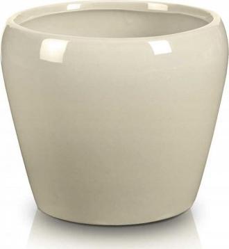 Polnix Doniczka ceramiczna na kwiaty 12,5 cm kremowa