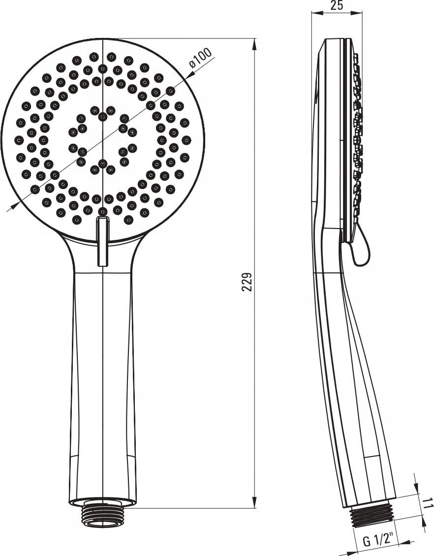 Zestaw prysznicowy Deante Zestaw prysznicowy podtynkowy z wylewką wannową