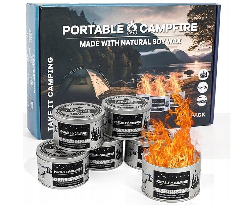 Palenisko przenośne / Kemping / 6 sztuk / Ogród / Naturalna soja
