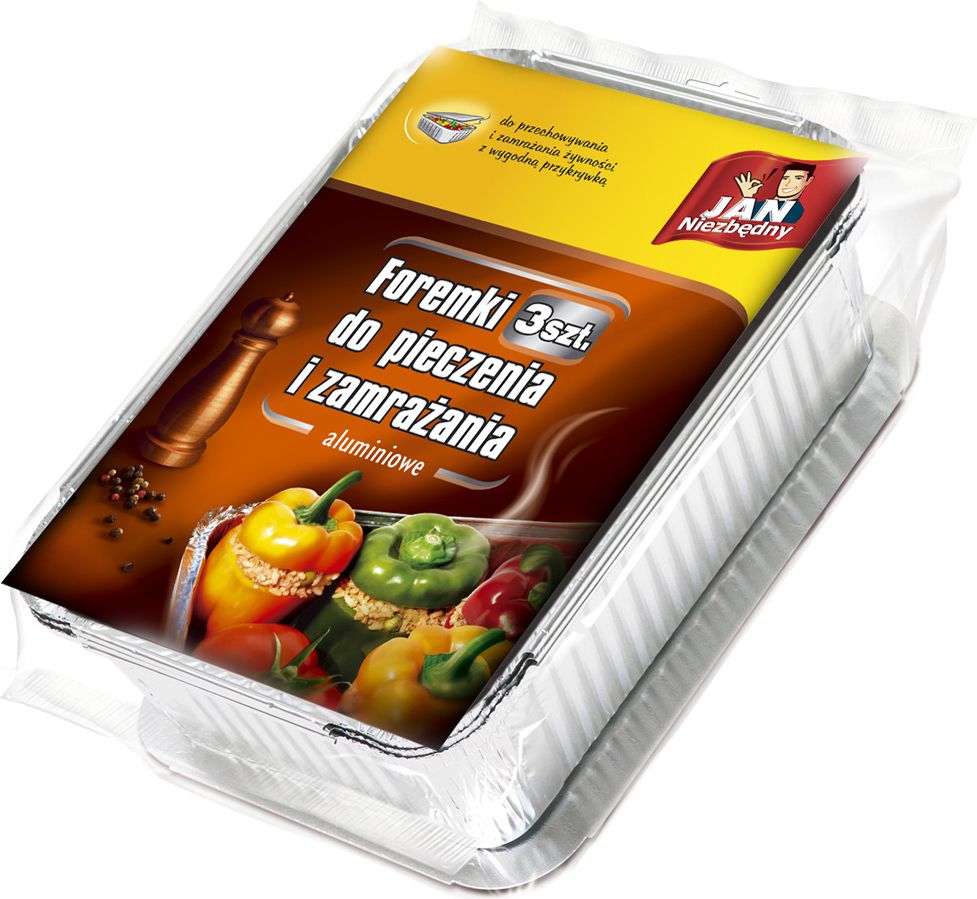 Sarantis Jan Niezbędny Foremki Aluminiowe Do Pieczenia i Zamrażania 3szt (ZZAJAN118.)