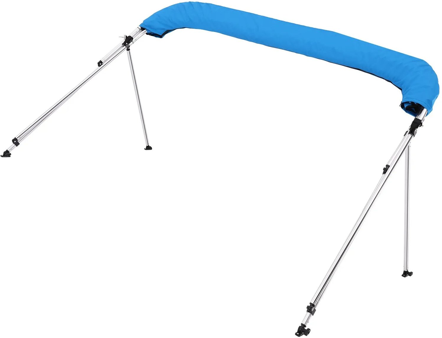 Daszek bimini niebieski do łodzi 3 pałąki 600D wodoodporny osłona słońca