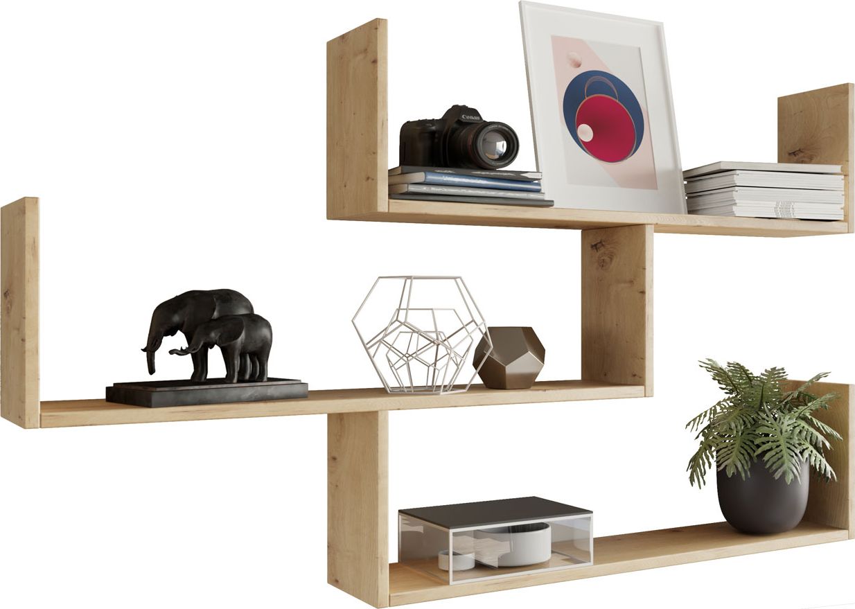 Elior Wisząca półka na książki dąb artisan - Agima