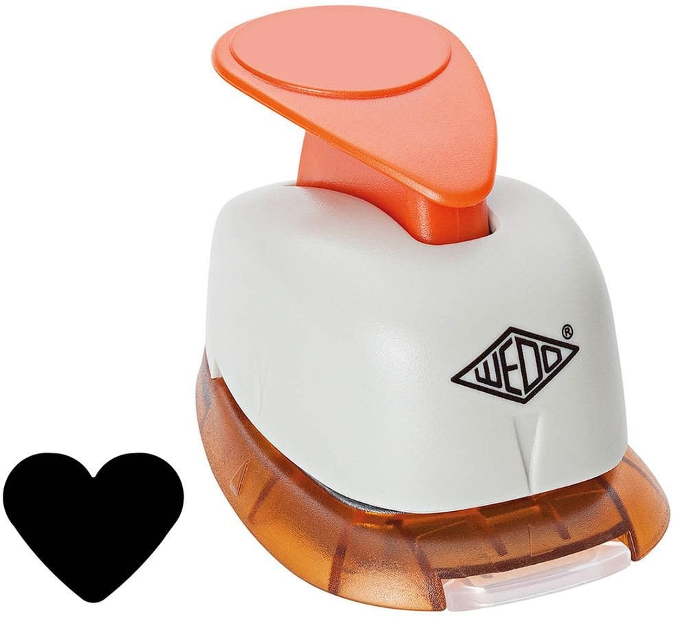 WEDO Motivlocher großes Herz Ausstanzung 2,4 x 2,0 cm gr/Or