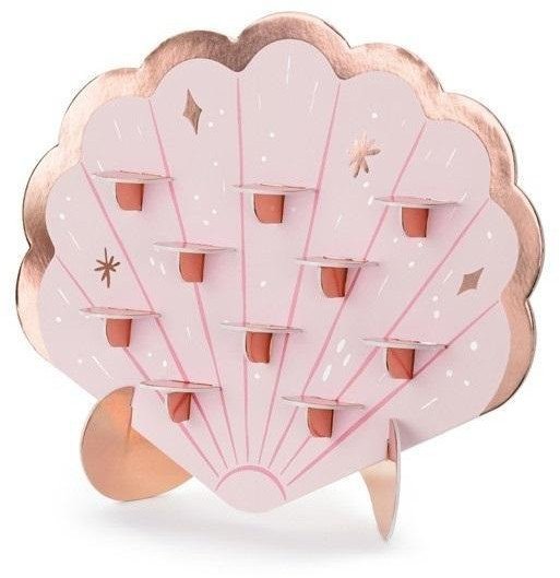 Ściana na shoty Muszelka, 43x38 cm, różowy