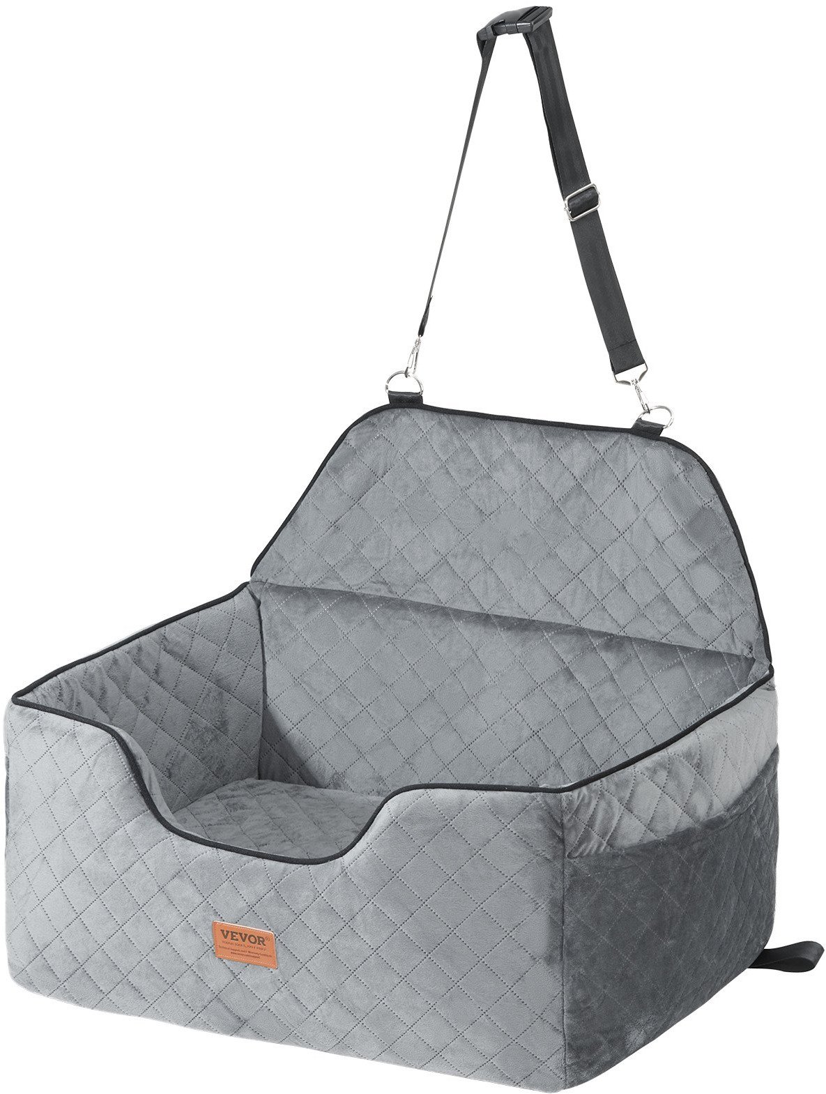 Siedzisko Samochodowe dla Psa Bezpieczne i Wygodne Szare 25 kg