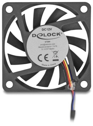 DELOCK Axiallufter 12 V DC 60 x 60 x 10mm schwarz