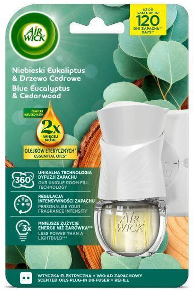 Air Wick Elektryczny komplet Niebieski Eukaliptus & Drzewo Cedrowe 19ml