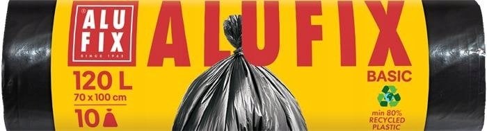 Worki na śmieci ALUFIX Economy, HDPE, 120l, 10 szt., czarne