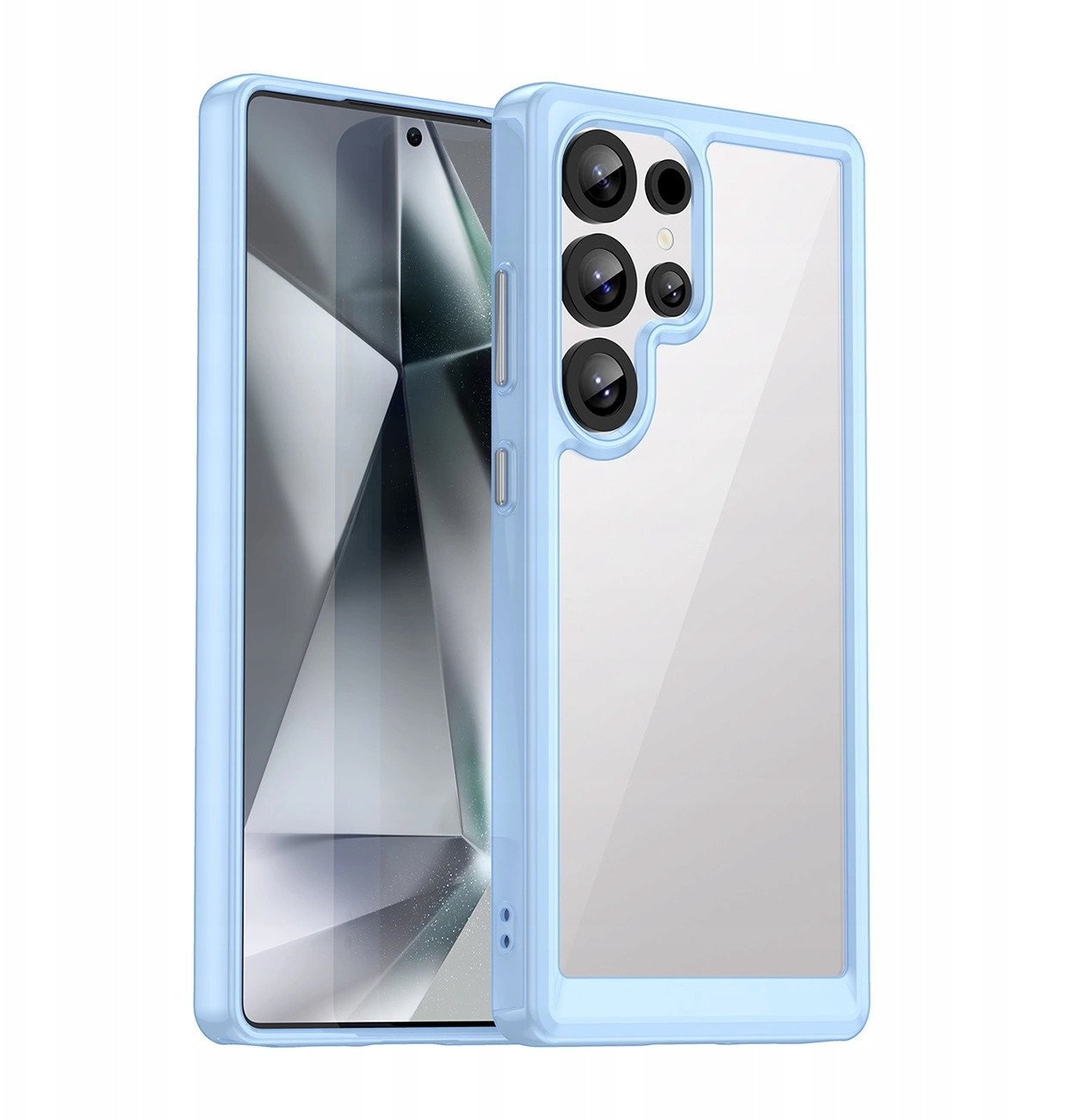 Etui silikonowe Outer Space Case z żelową ramką do Samsung Galaxy S25 Ultra - niebieskie