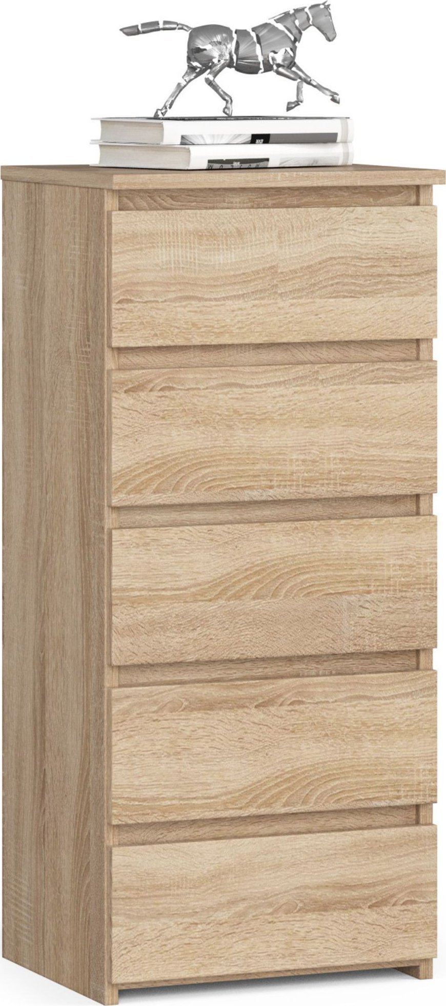 Fabryka Mebli Akord Komoda CL5 40 cm 5 szuflad - dąb sonoma
