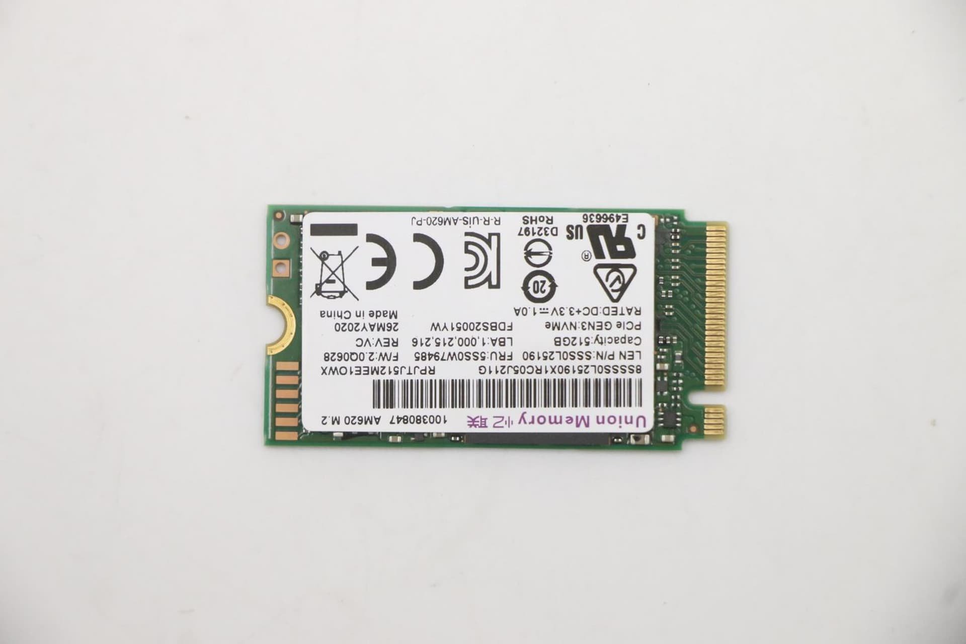 Dysk Lenovo 512G,M.2,2242,PCIe3x4,UM,STD