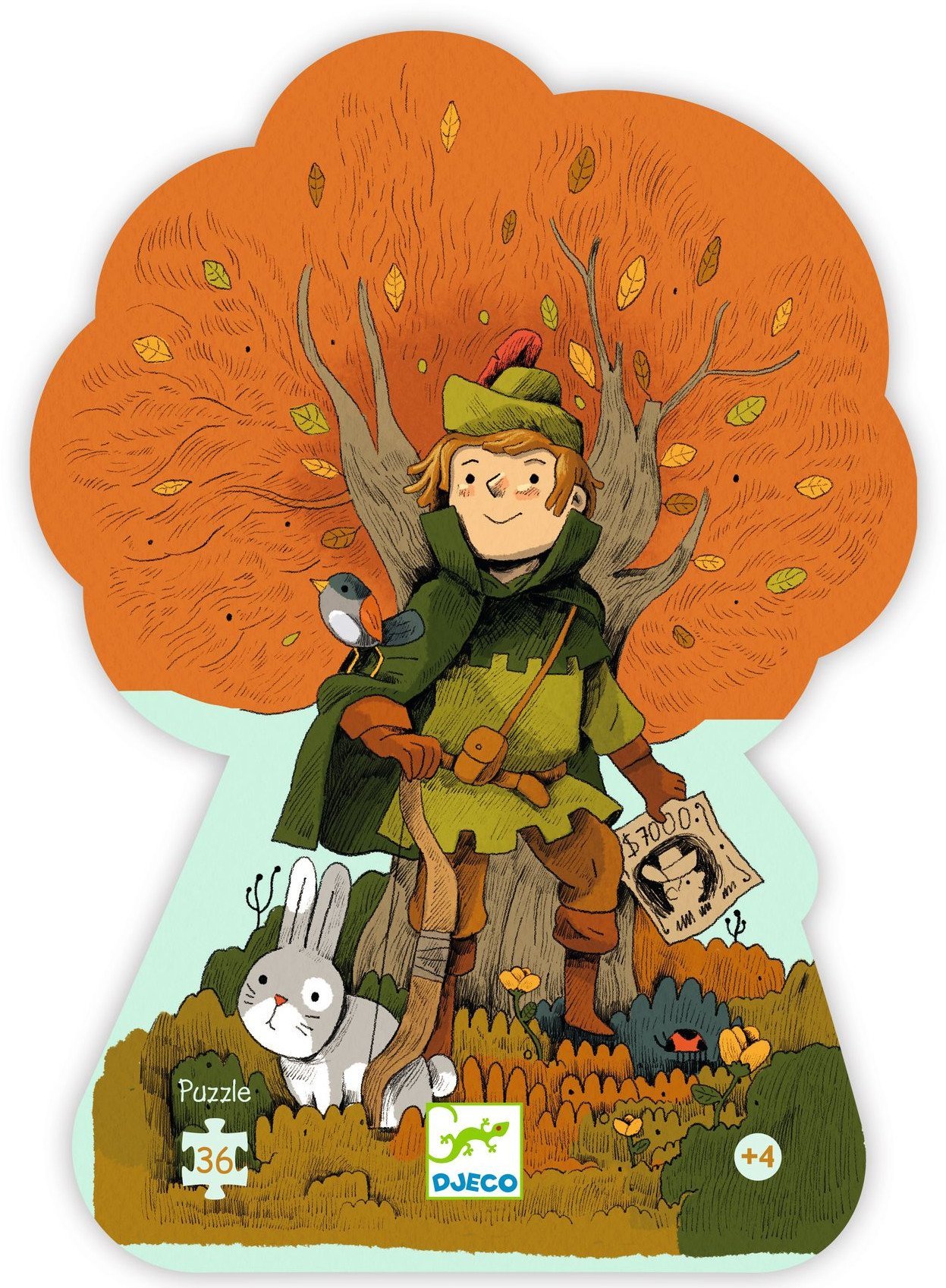 Siluetų dėlionė - Robinas Hudas (36 detalių)