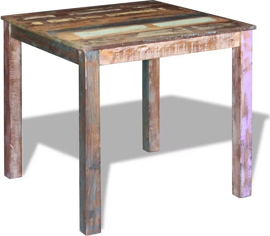 Elior Stół do jadalni z odzyskanego drewna Maler wielokolorowy