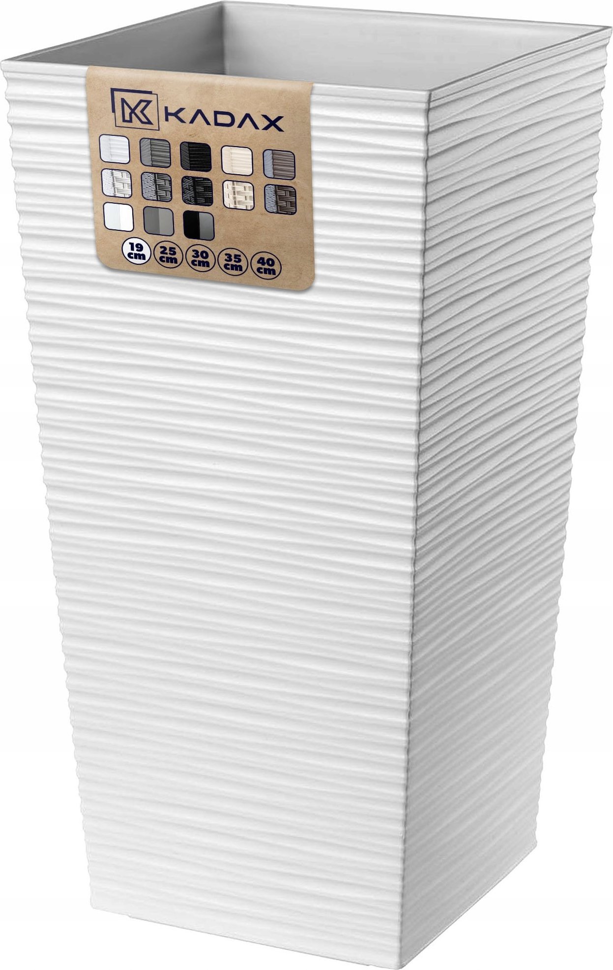 Kadax Doniczka Z Wkładem Donica Na Kwiaty 37 cm Biała