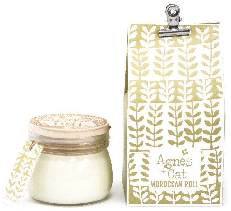Sojowa świeca w małym słoiku - Moroccan Roll