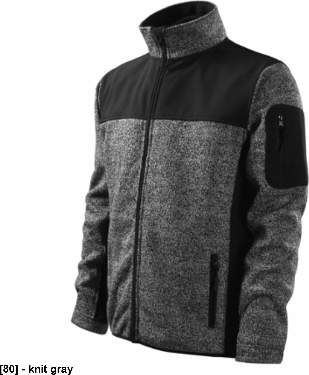 Casual 550 - ADLER - Softshell kurtka męska, 350 g/m2, 100% poliester, - knit marlboro red S