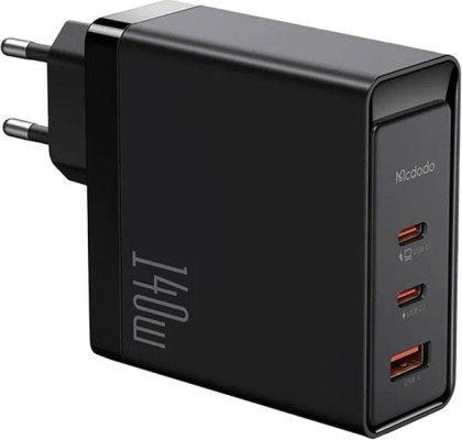 Ładowarka Mcdodo Ładowarka sieciowa GaN 140W Mcdodo CH-2911 2x USB-C, USB-A (czarna)