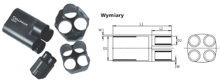 Cellpack Palczatka termokurczliwa 4-70mm2 5-żyłowa SEH5/65-15/B (222242)