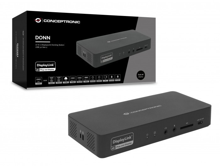 Conceptronic DONN31B 17-in-1 USB 3.2 Docking