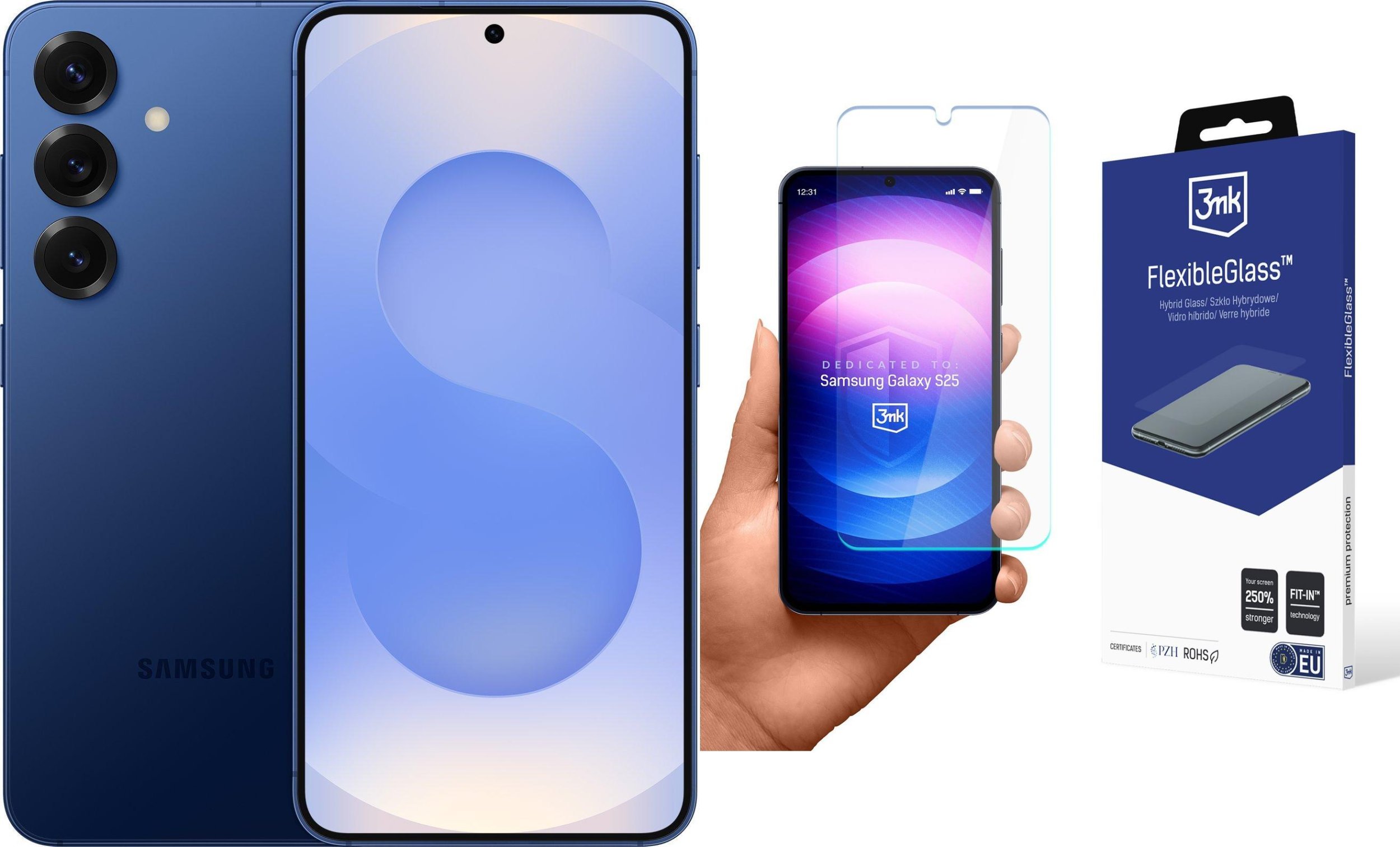 Smartfon Samsung Galaxy S25 5G 12/512GB Granatowy (SM-S931BDB) + FlexibleGlass