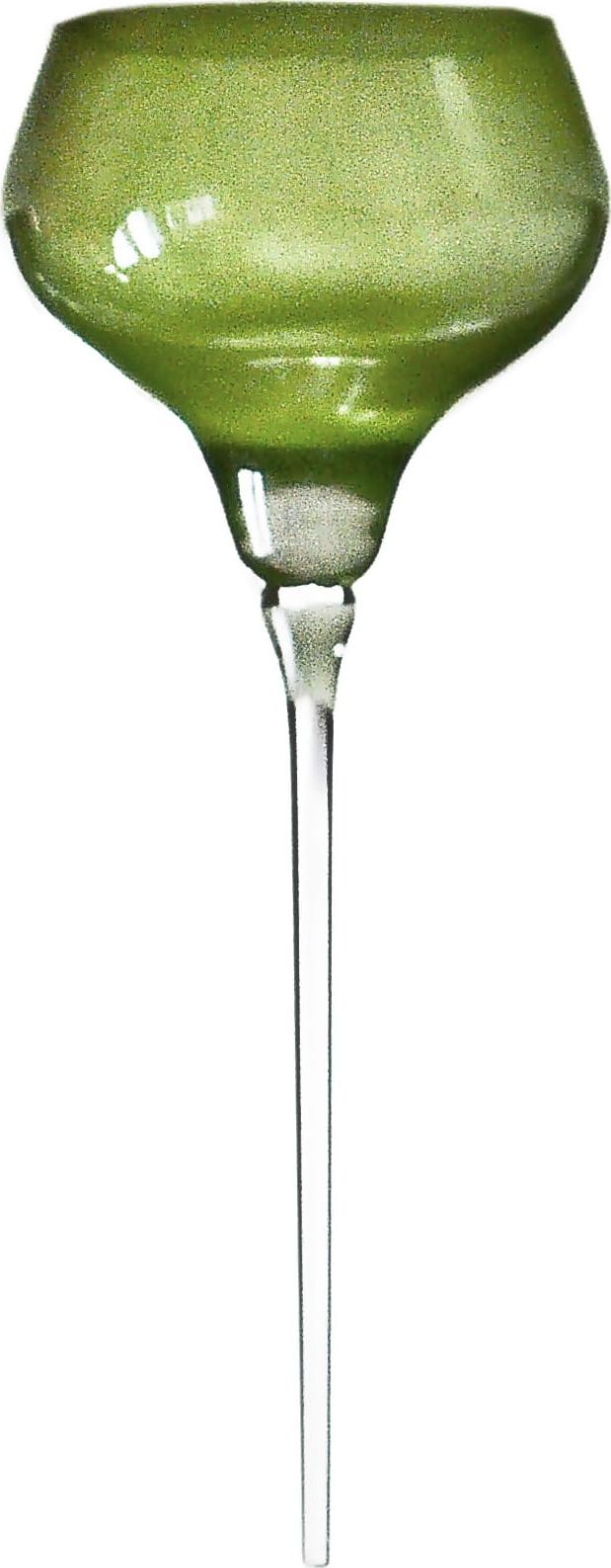 Inter-Deco Szklana szpilka na piku - Świecznik zielony