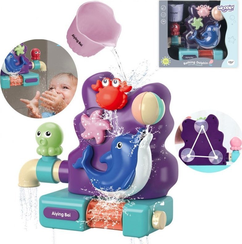 Woopie WOOPIE Zabawka Wodna do Kąpieli Delfinek + Kubeczek