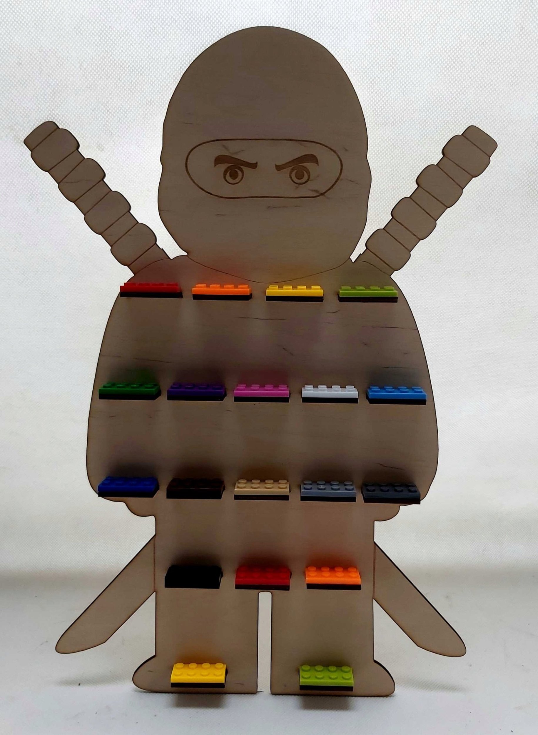 naSciane Półka na klocki ludziki figurki ninja sklejka M