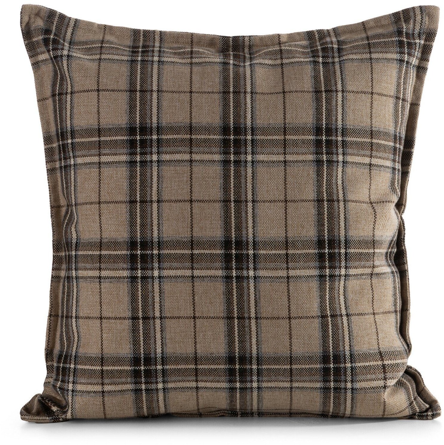 Poszewka ogrodowa GARDEN 45x45 cm beżowo brązowa kratka wodoodporna