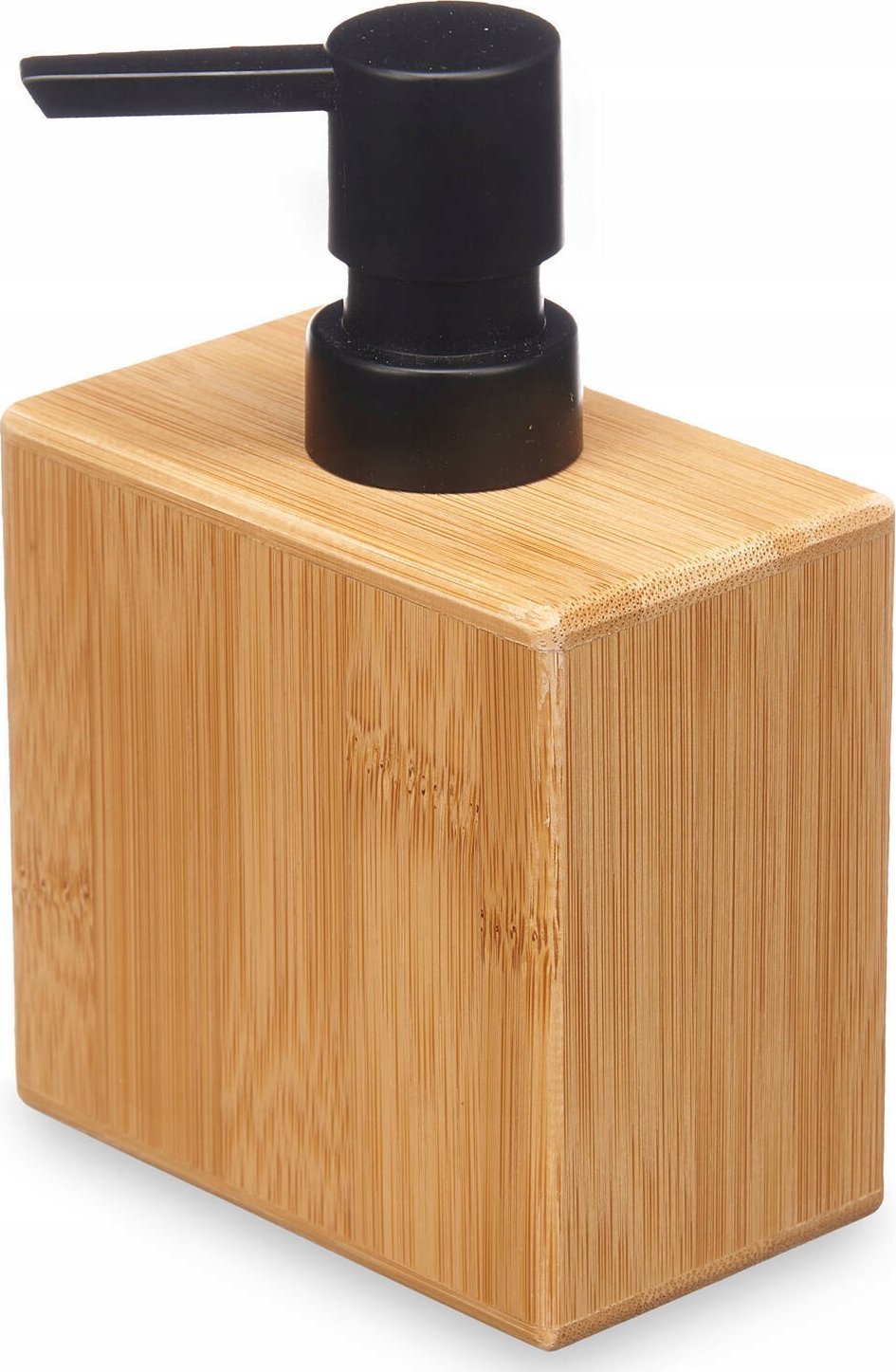 Dozownik do mydła Berilo Dozownik do mydła w płynie, kwadratowy, z bambusa, 5,8 x 9,7 x 15 cm