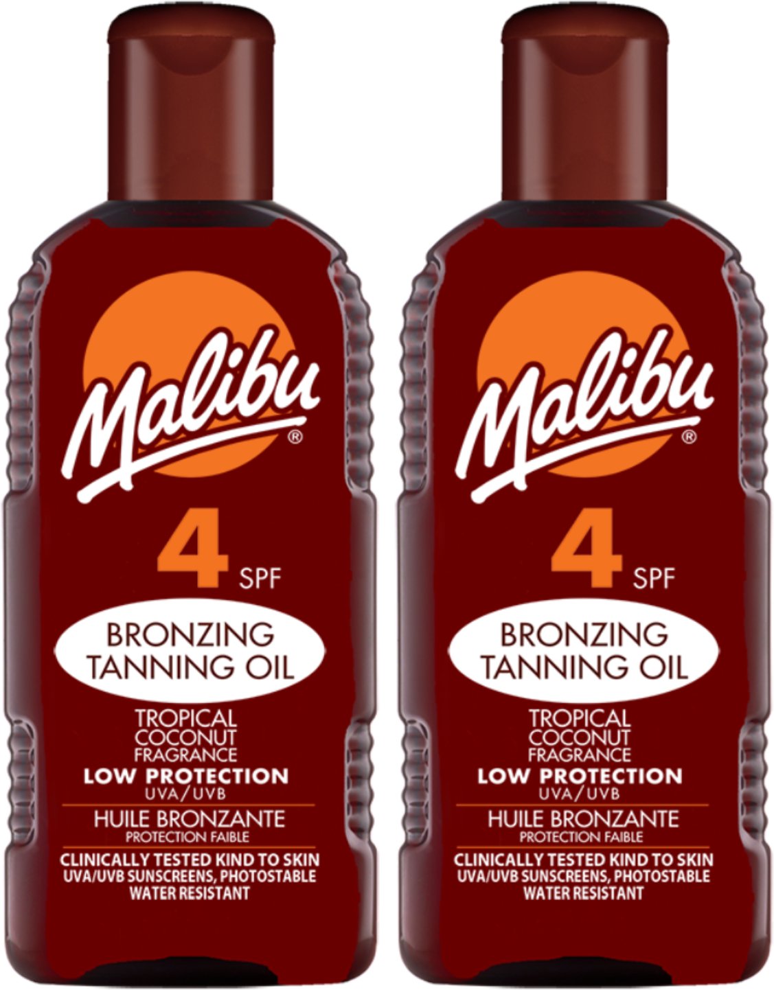 Malibu Tanning Oil Olejek Do Opalania SPF4 200ml x2szt