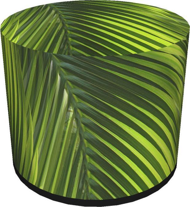 Bertoni-arco Okrągła pufa dekoracyjna - PALMA