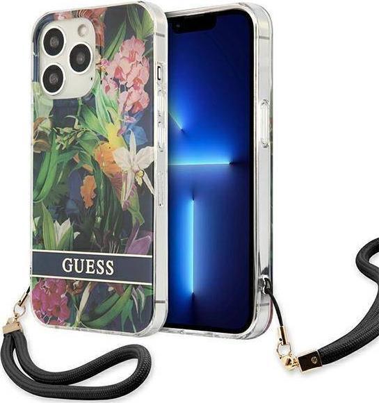 Guess Guess GUHCP13XHFLSB iPhone 13 Pro Max 6,7" niebieski/blue hardcase Flower Strap
