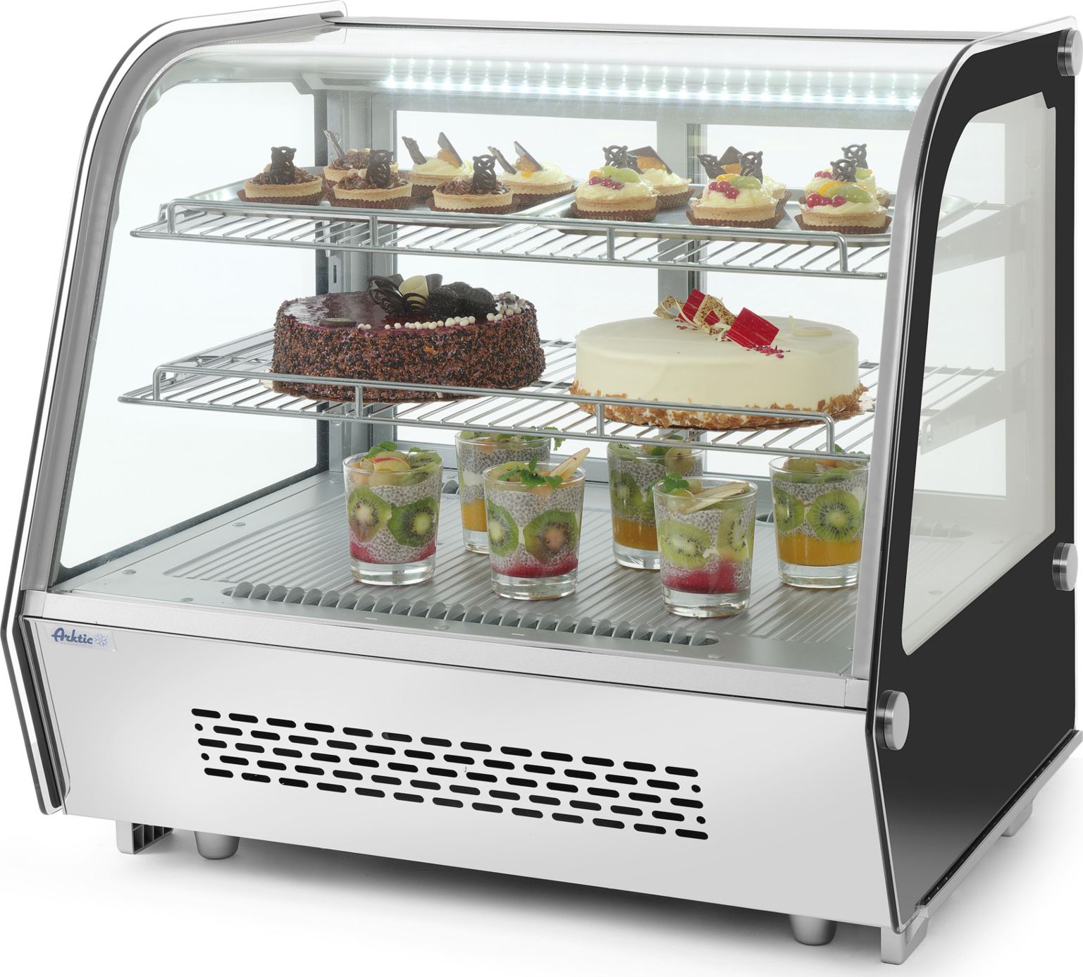 Witryna chłodnicza ARKTIC Witryna chłodnicza ekspozycyjna nastawna 120L 2 półki ARKTIC Hendi 233702 Witryna chłodnicza ekspozycyjna nastawna 120L 2 pó