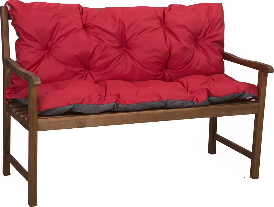 Setgarden Poduszka na ławkę ogrodową rozmiar 120x60x50. Kolor czerwony