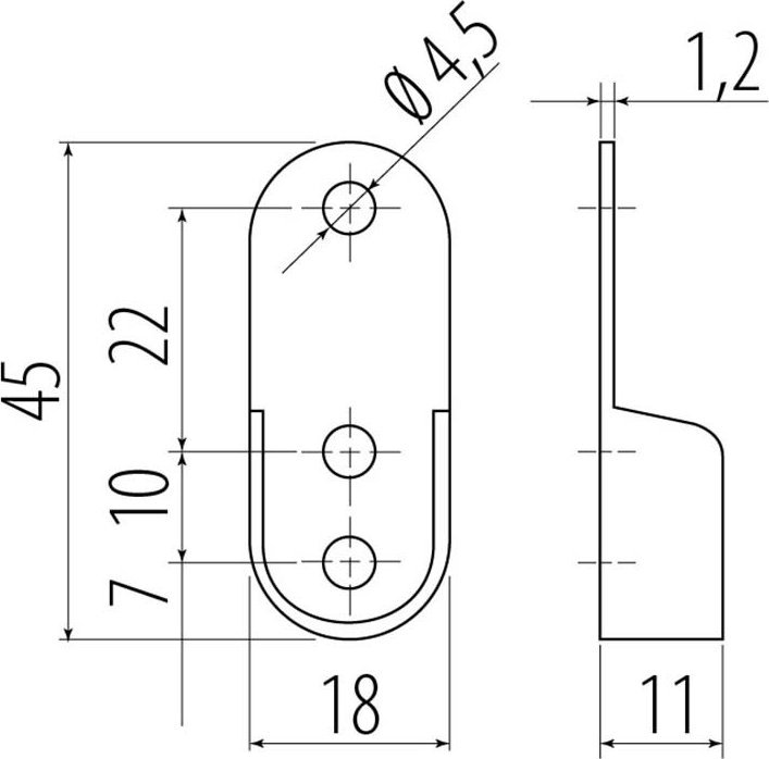 UN ROZETKA OWALNA STALOWA, 2 SZT