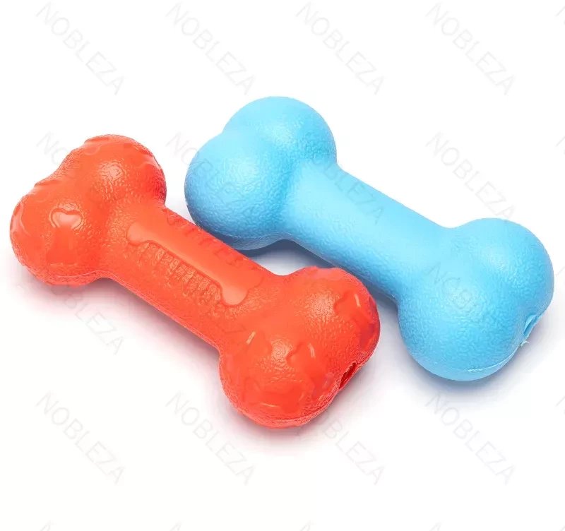 Sztanga dla psa z TPR zabawka gryzak dla psa z dźwiękiem 15x7x4cm