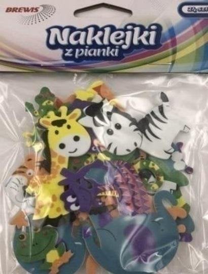 BREWIS Naklejki z pianki dżungla 24szt